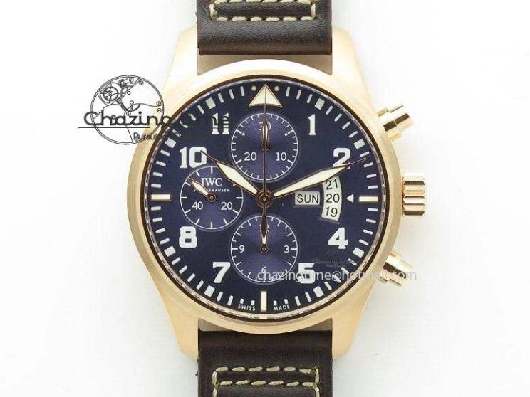 MIROTIME 0131 Youthful Pilot Chrono RG 3878 Gray Dial on Light Brown Leather Strap A 7394